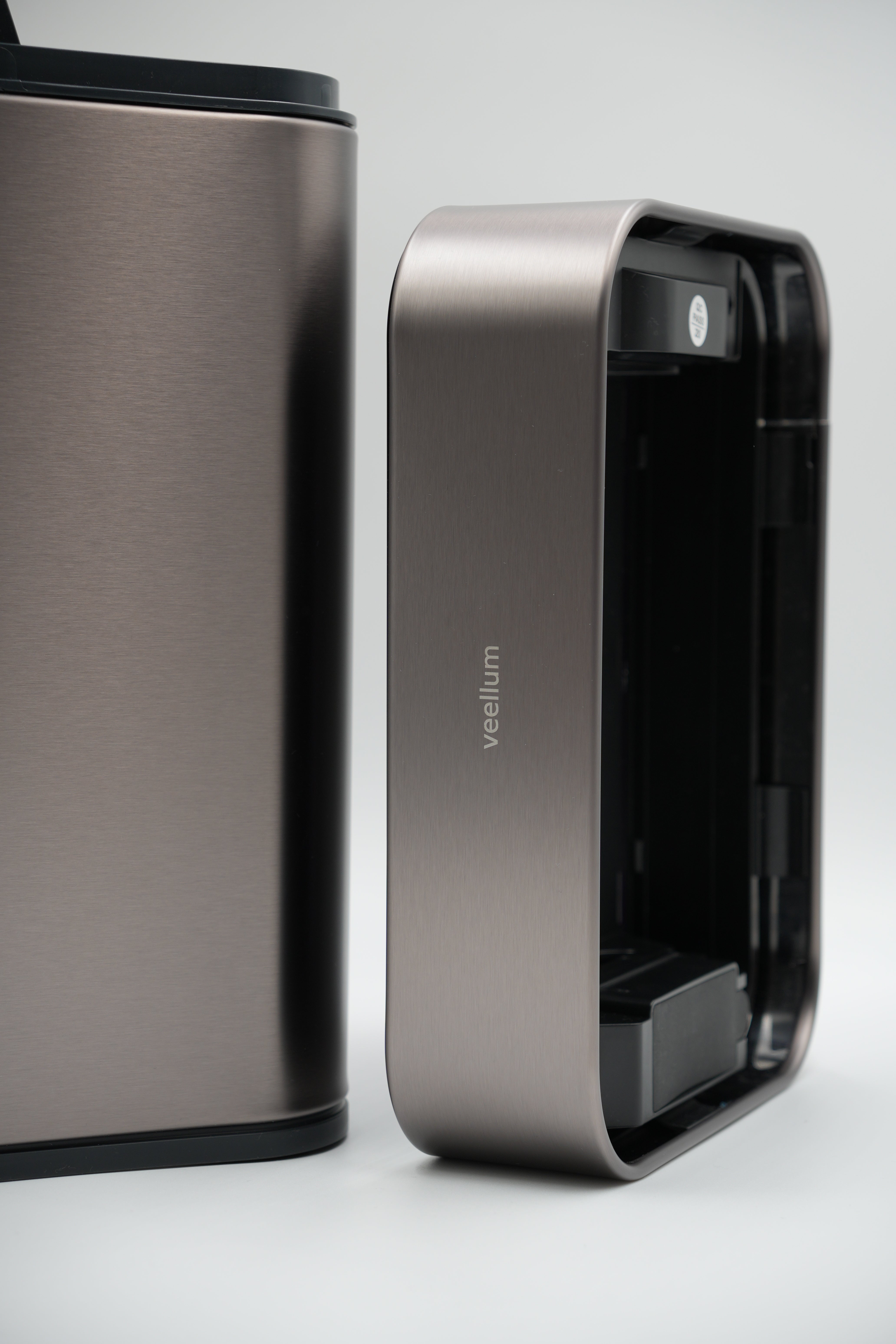 Veellum szenzoros szemetes fedél külön, rozsdamentes acél